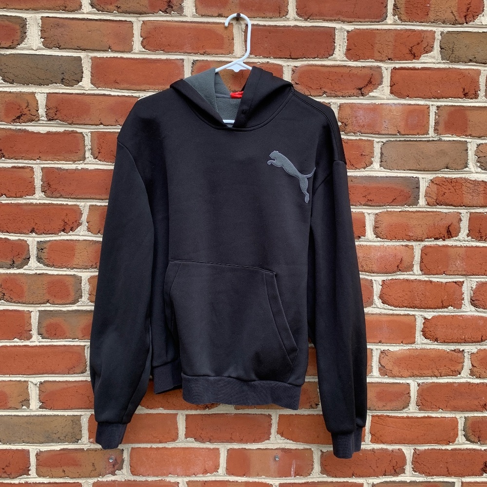 Black Puma Hooded Sweatshirt